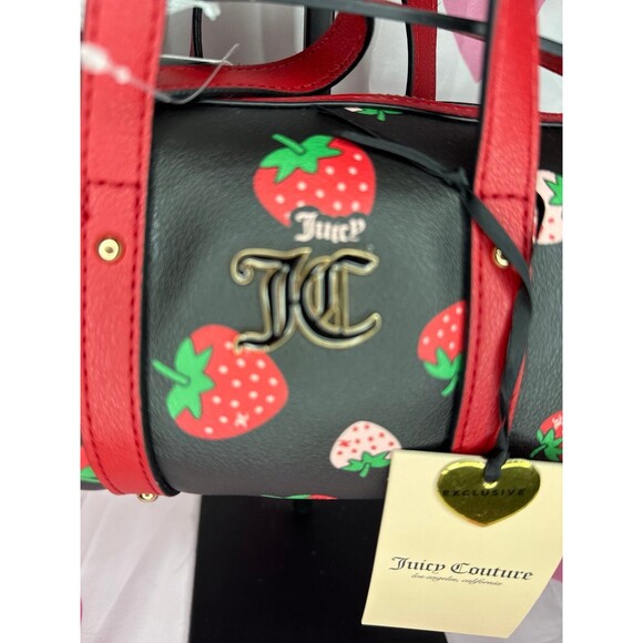 Viral Juicy Couture Sweet N Juicy Strawberry Mini Barrel Bag w/ bonus chain - Picture 2 of 7